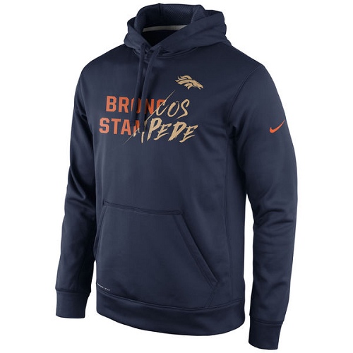 NFL Denver Broncos Nike Gold Collection KO Pullover Performance Hoodie - Navy